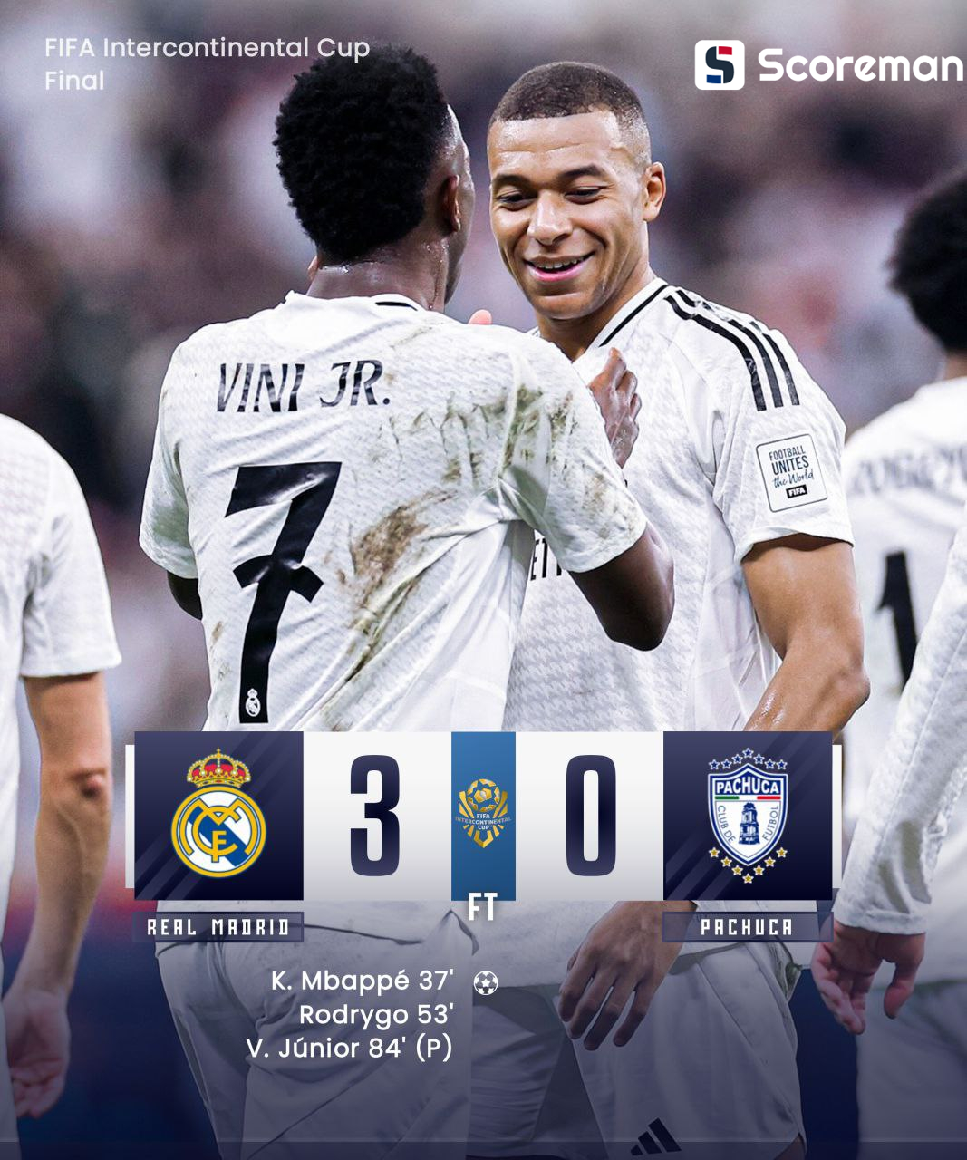 레알 마드리드, 파추카 3-0 꺾고 FIFA 클럽 인터콘티넨털컵 우승